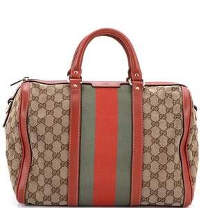Gucci Vintage Web Boston Bag Gg Canvas #253772G11B